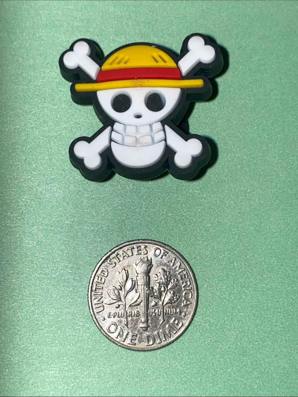 (10 for $15) Jolly Rogers One Piece Straw Hat Pirates Manga Crocs Shoe Charms